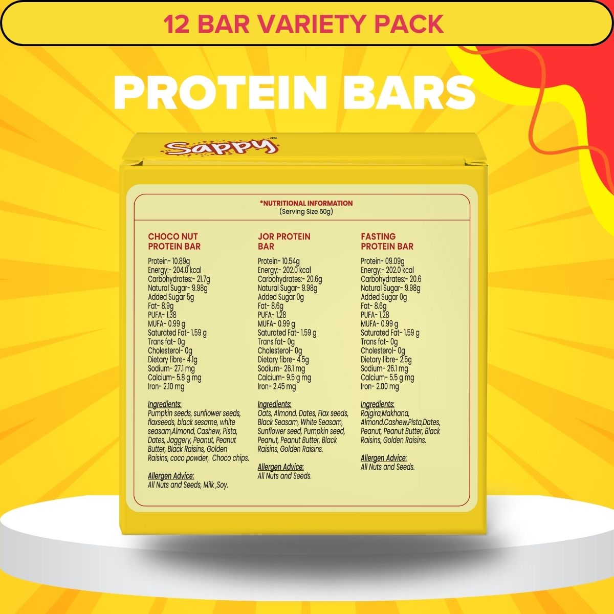 Choco Nut Protein Bar ( Pack of 10)