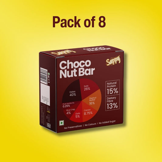 Choco Nut Bar (Pack of 8, 50gm*8=400gm)